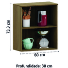 Armário De Cozinha 2 Portas Duplo Aéreo Módulo Suspenso Madei