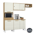 Armário de Cozinha 2m 4 Portas 1 Gaveta Atacama / Off White I