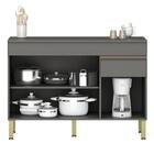 Armário De Cozinha 3 Peças Balcão 120cm Com Tampo Lina06 Z06