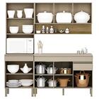 Armário De Cozinha 3 Peças Balcão 150cm Com Tampo Lina16 K02