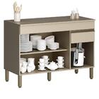 Armário De Cozinha 3 Peças Balcão Com Tampo 120cm Lina05 K02