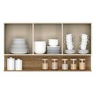 Armário De Cozinha 3 Peças Balcão Com Tampo 120cm Lina05 K02