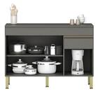 Armário De Cozinha 3 Peças Balcão Com Tampo 120cm Lina05 Z06