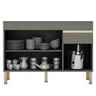 Armário De Cozinha 3 Peças Balcão Sem Tampo 120cm Lina02 Z06