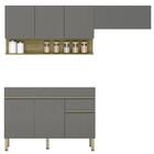 Armário De Cozinha 3 Peças Balcão Sem Tampo 120cm Lina02 Z06