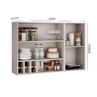 Armário De Cozinha 3 Portas 120cm Nicho Garrafeiro 100% Mdf D