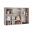 Armário De Cozinha 3 Portas 120cm Nicho Garrafeiro 100% Mdf D