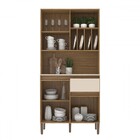 Armário De Cozinha 3 Portas 1 Gaveta Naturalle/cristalo/petra