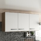 Armário De Cozinha 3 Portas Aéreo Suspenso Castanho/branco