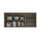 Armário De Cozinha 3 Portas Aéreo Suspenso Castanho/preto