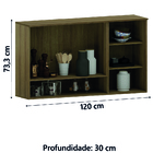 Armário De Cozinha 3 Portas Triplo Aéreo Módulo Suspenso Made