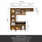 Armário De Cozinha 4 Pçs Olivia Carvalho/preto Fosco - Móveis