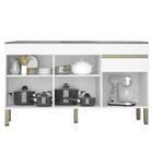 Armário De Cozinha 4 Peças Balcão Com Pia 120cm Lina08 K02 Su