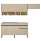 Armário De Cozinha 4 Peças Balcão Com Pia 120cm Lina08 Z06 Va