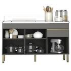 Armário De Cozinha 4 Peças Balcão Com Pia 150cm Lina18 Z06 Gr