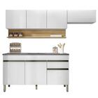 Armário De Cozinha 4 Peças Balcão Com Pia 150cm Lina18 Z06 Su