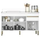 Armário De Cozinha 4 Peças Balcão Com Pia 150cm Lina18 Z06 Su