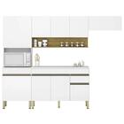 Armário De Cozinha 4 Peças Balcão Com Tampo 120cm Lina07 Z06