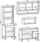 Armário De Cozinha 4 Peças Balcão Sem Tampo 120cm Lina04 Z06