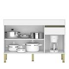 Armário De Cozinha 4 Peças Balcão Sem Tampo 120cm Lina04 Z06