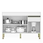 Armário De Cozinha 4 Peças Balcão Sem Tampo 120cm Lina04 Z06