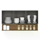 Armário De Cozinha 4 Peças Balcão Sem Tampo 150cm Lina14 Z06