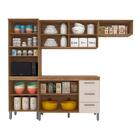 Armário De Cozinha 4 Peças Vicky Carvalho/off White - Móveis