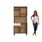 Armário De Cozinha 4 Portas 1 Gaveta 3090 Delmarco Mel/branco