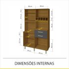 Armário De Cozinha 4 Portas 2 Gavetas Jr Com Porta Garrafas A