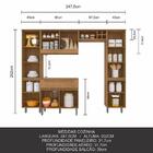 Armário De Cozinha 5 Pçs Olivia Carvalho Americano - Móveis A