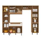 Armário De Cozinha 5 Pçs Olivia Carvalho/off White - Móveis A