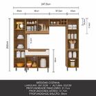 Armário De Cozinha 5 Pçs Olivia Carvalho/off White - Móveis A