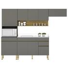 Armário De Cozinha 5 Peças Balcão Com Pia 150cm Lina20 Z06 Gr