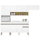 Armário De Cozinha 5 Peças Balcão Com Pia 150cm Lina20 Z06 Su