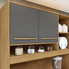 Armário De Cozinha 5 Portas 1 Gaveta Ágata Cinamomo/grafite