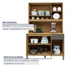 Armário De Cozinha 5 Portas 1 Gaveta Ágata Cinamomo/grafite