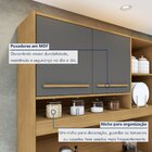 Armário De Cozinha 5 Portas 1 Gaveta Ágata Cinamomo/grafite