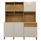 Armário De Cozinha 5 Portas 1 Gaveta Canastra Cinamomo/off Wh