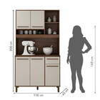Armário De Cozinha 5 Portas 1 Gaveta E Nichos Ametista Valdem