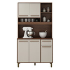 Armário De Cozinha 5 Portas 1 Gaveta E Nichos Ametista Valdem