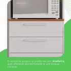 Armário De Cozinha 5 Portas 2 Gavetas Dubai Branco