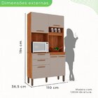 Armário De Cozinha 5 Portas 2 Gavetas Dubai Cinamomo/off-white