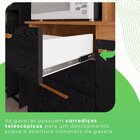 Armário De Cozinha 5 Portas 2 Gavetas Dubai Cinamomo/preto