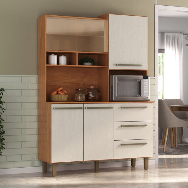 Armário De Cozinha 5 Portas 3 Gavetas Absoluto Cinamomo / Are