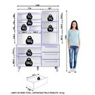 Armário De Cozinha 5 Portas 3 Gavetas Absoluto Cinamomo/preto