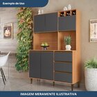 Armário De Cozinha 5 Portas 3 Gavetas Nicho Versatti Freijó/