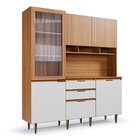 Armário De Cozinha 5 Portas 3 Gavetas Superiore Freijó/ Off-w