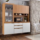 Armário De Cozinha 5 Portas 3 Gavetas Superiore Freijó/ Off-w