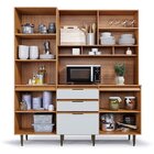 Armário De Cozinha 5 Portas 3 Gavetas Superiore Freijó/ Off-w