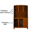 Armário De Cozinha 5 Portas 4 Gavetas Clássica